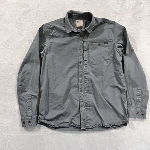 511 Tactical Shirt Heavy Duty Mens L Gray Snap Up Cotton Shacket Workwear